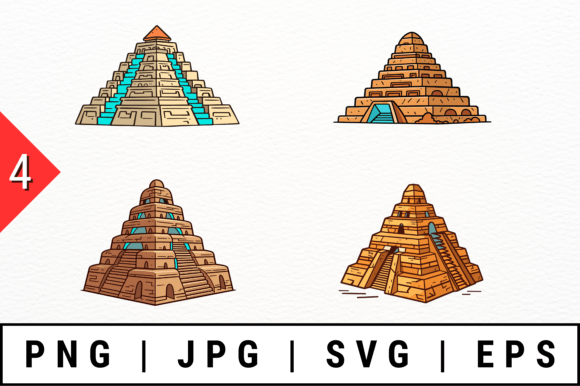 Ancient Pyramids SVG: Graphics for T-Shirt Designs