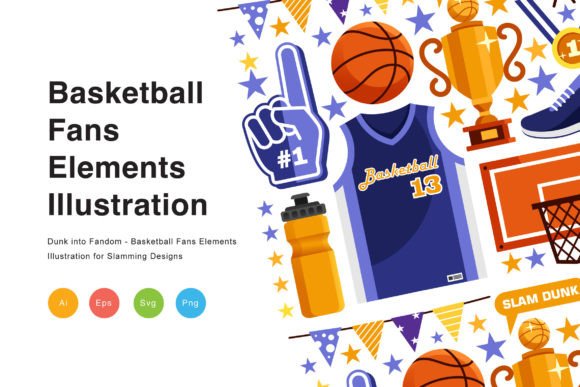 Basketball Fans Illustration: Graphics for Content