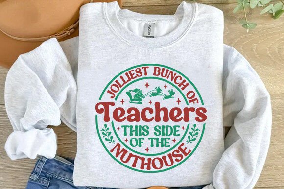 Christmas Teacher Sweatshirt Graphics for T-Shirt Designs