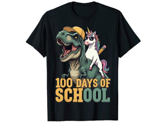 Days of School Dino: Graphics & T-Shirt Designs