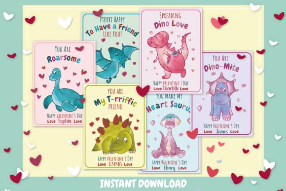 Dino Valentines: Graphics & Illustrations