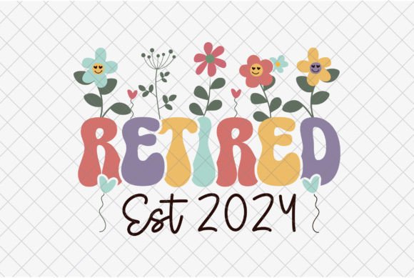 Floral Flower Retired 2024 Graphics & T-Shirt Designs