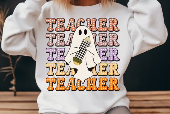 Halloween Retro Teacher SVG & T-Shirt Graphics