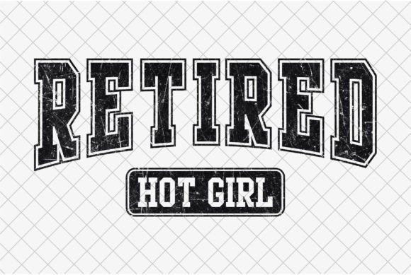 Retired Hot Girl PNG for T-Shirt Designs & Graphics