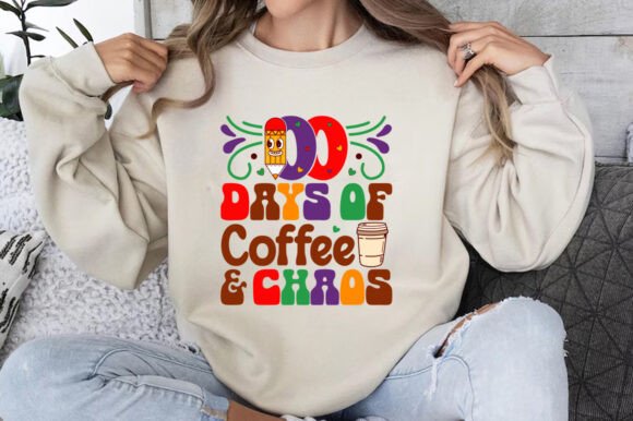 Review: 100 Days of Coffee Chaos PNG for T-Shirt Designs and Graphics