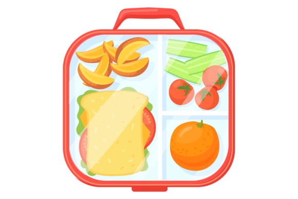 School Kid Bento Box Graphics & Illustrations