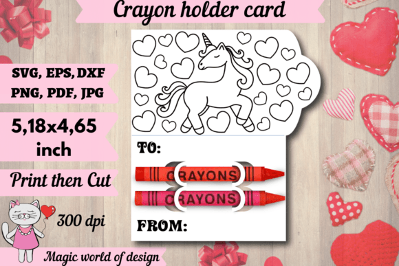 Valentine’s Day Unicorn Coloring Card: Graphics & Coloring Pages Amp