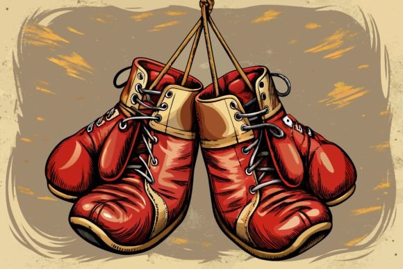 Vintage Boxing Gloves Graphics & Illustrations