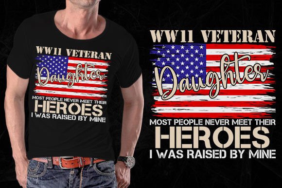 WWII Veteran Daughter Graphics for T-Shirt Designs